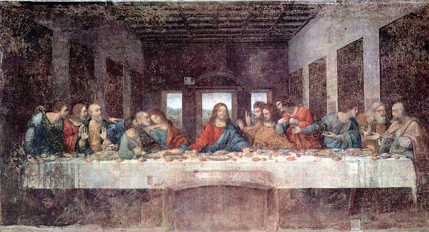 Леонардо Да Винчи. Тайная вечеря 1495-1498.