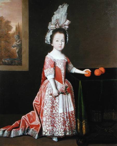 LCF223133 Portrait of a Girl (oil on canvas) by Dutch School, (18th century) oil on canvas 122x99 © Trustees of Leeds Castle Foundation, Maidstone, Kent, UK