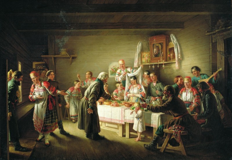 Н. Петров, «Смотрины невесты», 1861. 