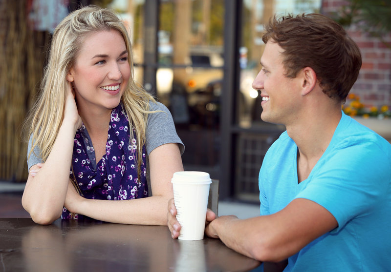 Young couple on a coffee date