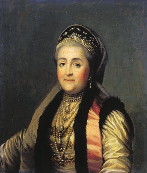 Портрет Екатерины II в шугае и кокошнике. Вигилиус Эриксен