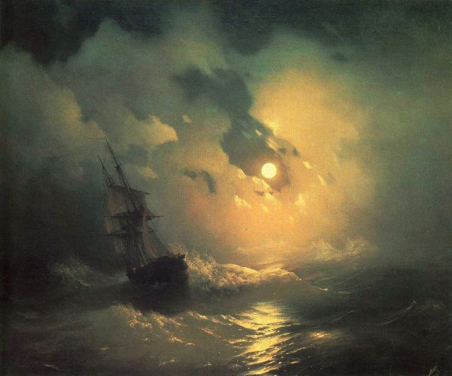 И.К. Айвазовский. Буря на море ночью. 1849 г. 