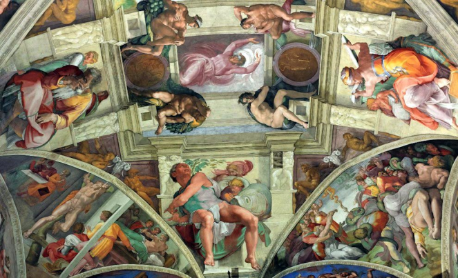 Микеланджело Буонарроти. Потолок Сикстинской капеллы. 