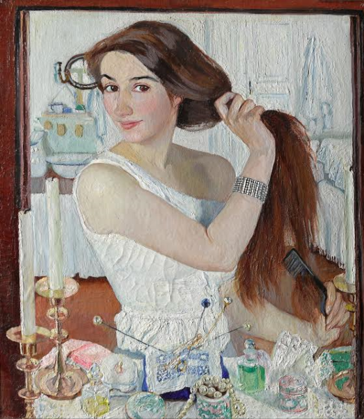 За туалетом. Автопортрет. 1909. 