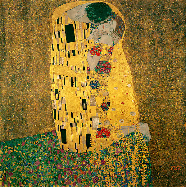 Густав Климт. Поцелуй. 1907-1908, Вена, Австрийская Галерея