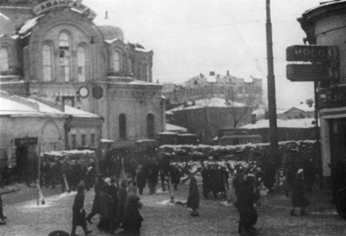 Калужская площадь, Кинотеатр Авангард съёмка 40-х гг. XX века